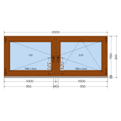 2000x780 Okno dvojkrídlové...